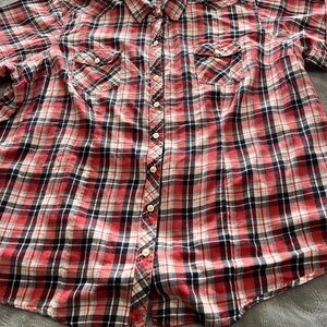 Torrid Red and Blue Plaid Shirt